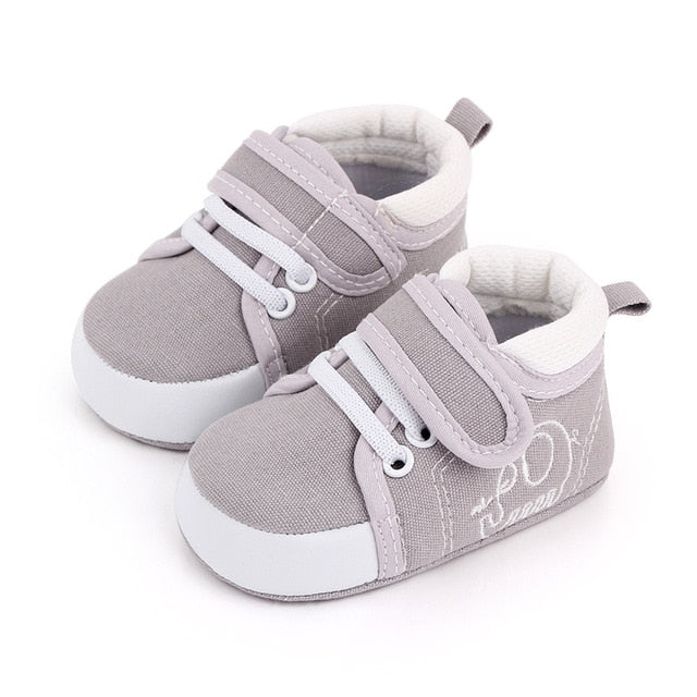 Littleme Infant Boys/Girls Cool Canvas Shoes - Soft Sole, Anti-Slip & Strong Shoes, Brown / 13-18 Months